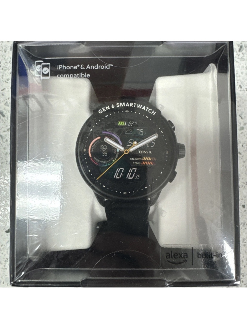Fossil Gen 6 Smartwatch — Black with Multicolor Dial Accents